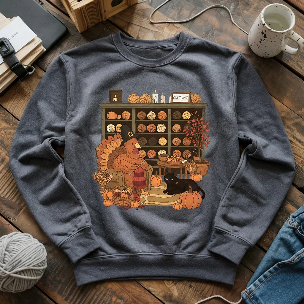 Knitting Turkey Sweatshirt