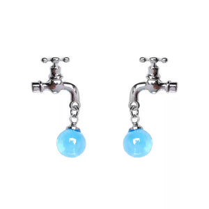 Faucet-Shaped Drop Earrings