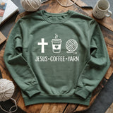 Jesus, Coffee and Yarn Sweatshirt