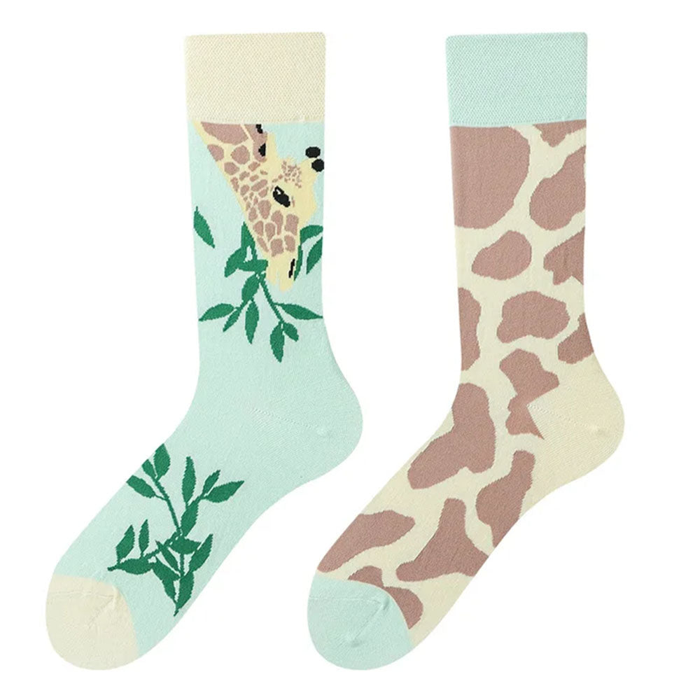 Giraffe Mismatched Socks