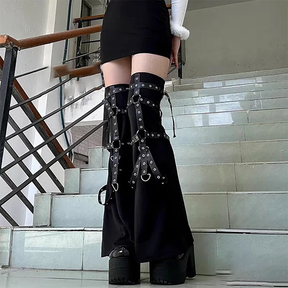 Grunge Aesthetic Flare Leg Warmers