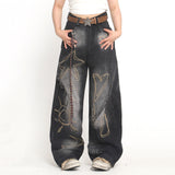 Heart & Star Fringe Wide Jeans