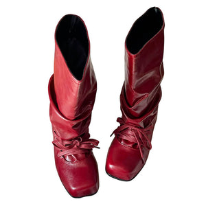 Rogue Doll Lace-Up Slouch Boots