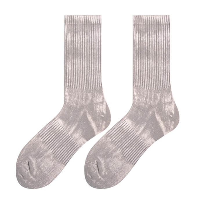 Tie-Dye Effect Ribbed Socks