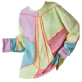 Pastel Patchwork Oversized Sweatshirt