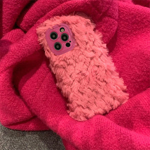 Pink Fuzzy iPhone Case