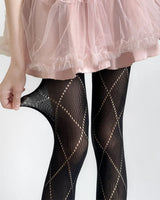 Preppy Argyle Pattern Tights
