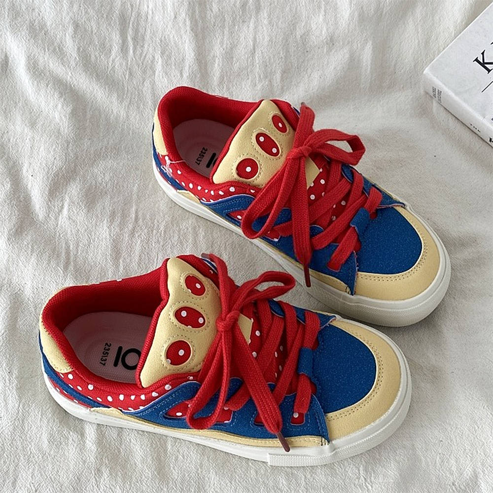 Red Polka Dot Skater Sneakers