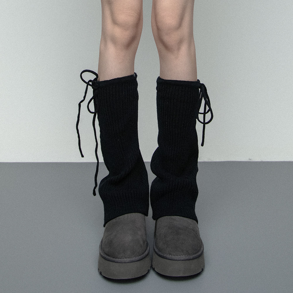 Soft Girl Ribbed Leg Warmers