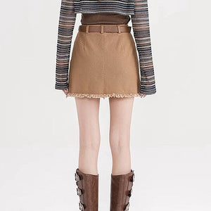Star Patch Aesthetic Mini Skirt