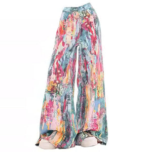 Tie-Dye Wide-Leg Jeans