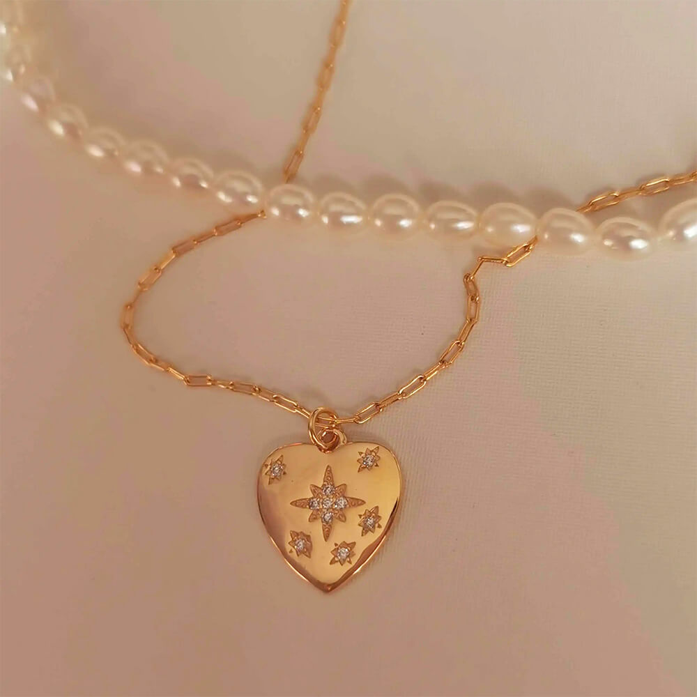 Vintage Heart Coin Necklace