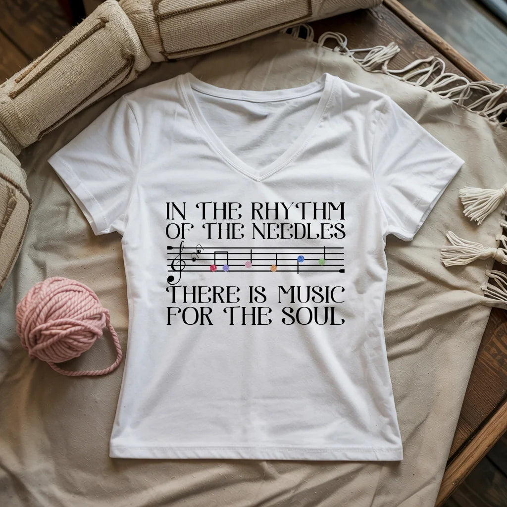 Rhythm Of The Needles Lady V-neck