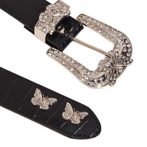 Butterfly Rhinestone Y2K Belt